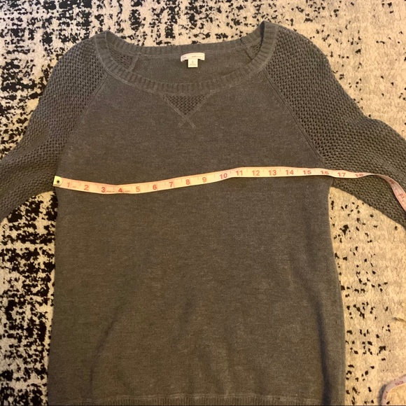 Small TALL Sweater with Open Knit Sleeves - Picture 7 of 8